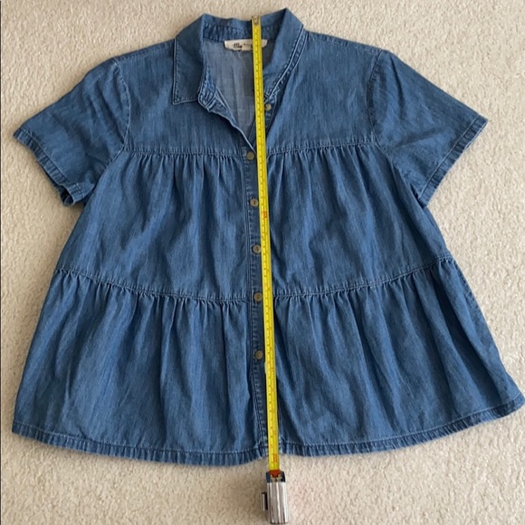 ⭐️Madewell Denim Seamed Button-Down Shirt - Picture 5 of 6